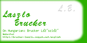 laszlo brucker business card